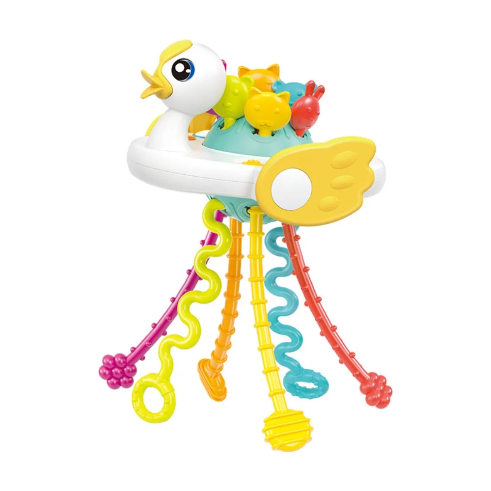 Fun Silicone Pull String 1-3 Years UFO Baby  Baby Montessori  Develop Teething Sensory   Educational