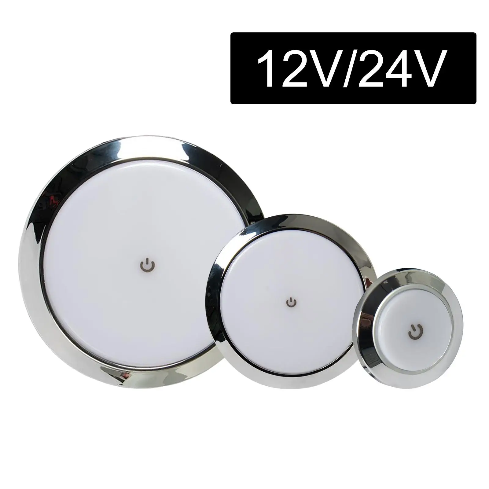 Painel de luz LED para teto interior do carro com interruptor de controle de toque adequado para caravana