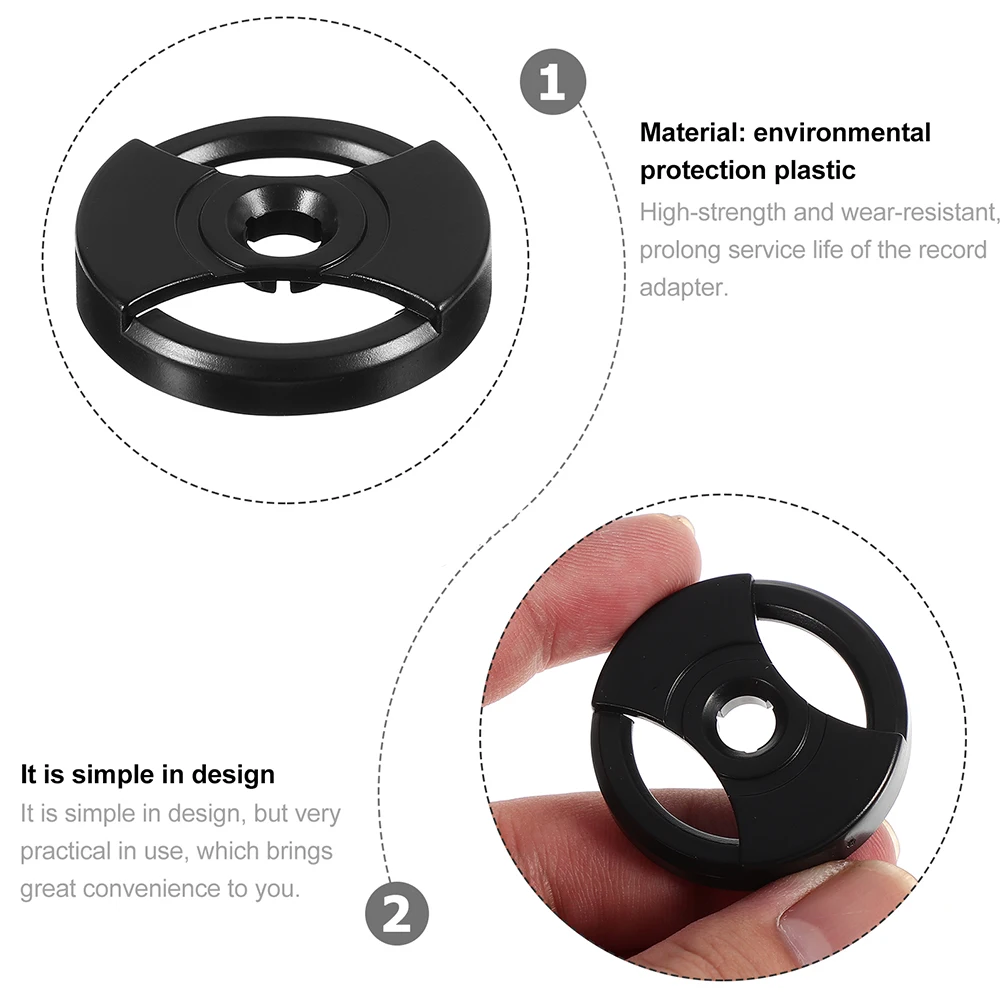 

2 Pcs Record Adapter Vinyl Player Accessories Attachment for Turntable Plastic Adapters