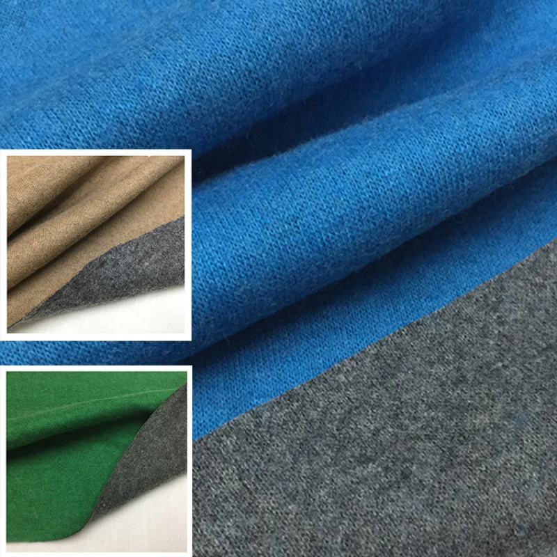 Wool Cashmere Fabric Elastic Double-sided Two-tone Knitted Brand Autumn Winter Bottoming Skirt Coat Fabrics Alibaba Express