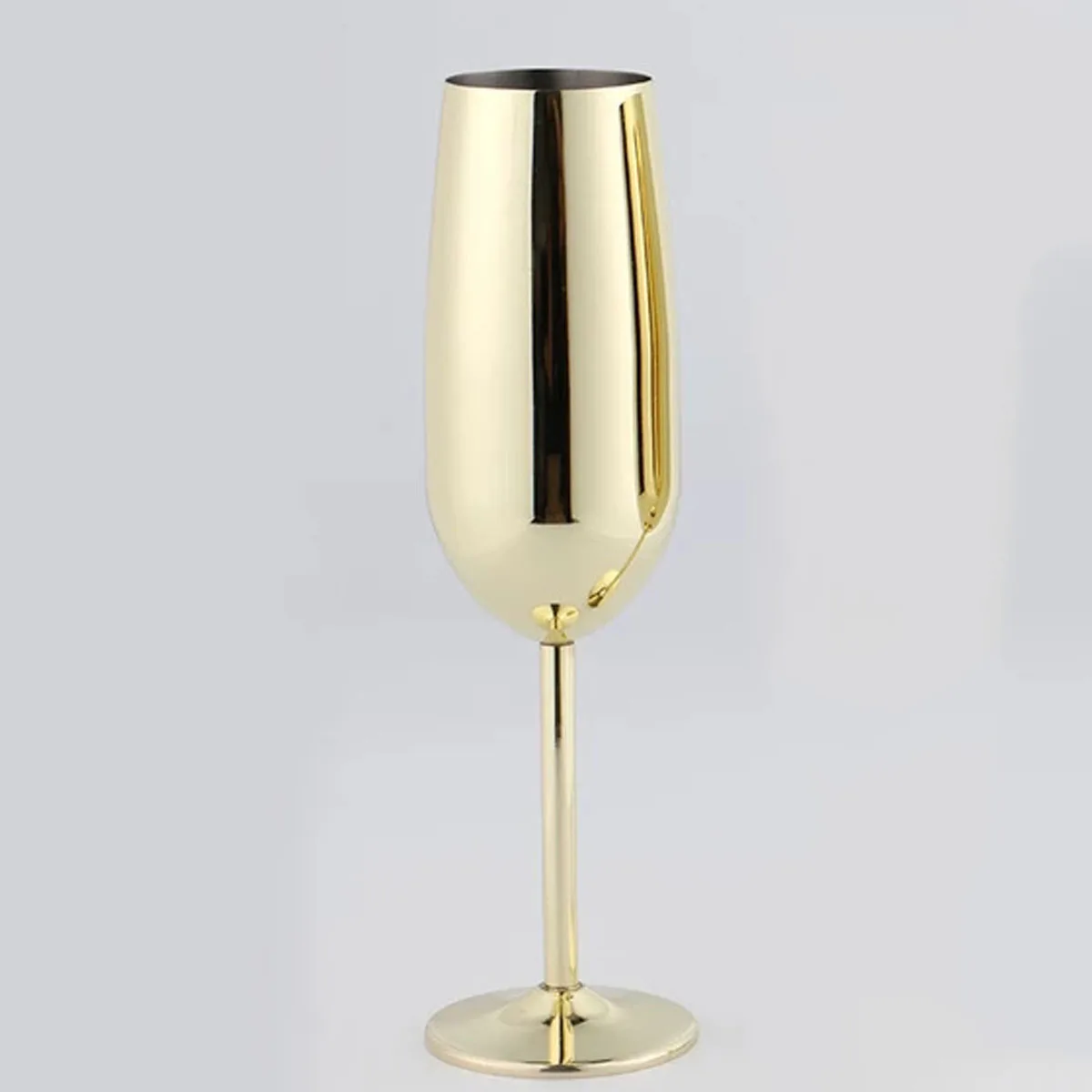 9.2oz/260ml stainless steel 304 Champagne glass Bar Clear Bar Restaurant KTV tall glass Creative European light luxury wine glas