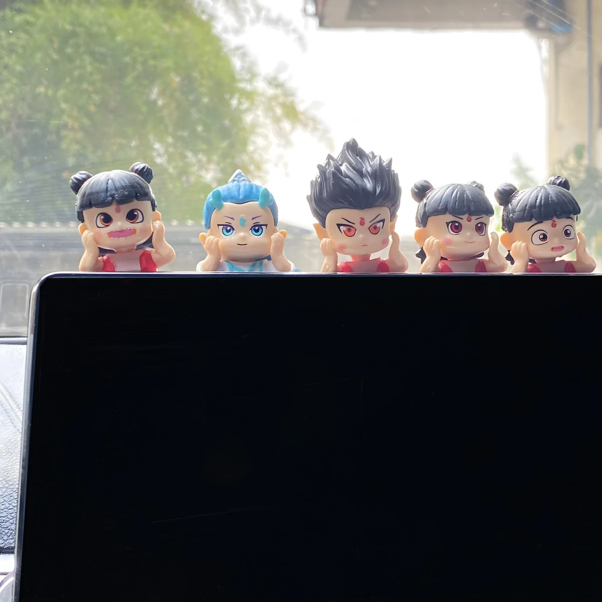 12pcs New Cupid Angel Nezha Series Attach Table Blind Box Cute Mysteries Surprise Fans Nezha Aobing Toy Car Ornaments Gifts