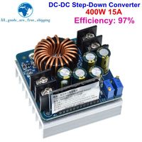 DC-DC 400W 15A Step Down Buck Converter DC 10V-60V To 0-45V Constant Voltage Constant Current Adjustable Power Supply Module