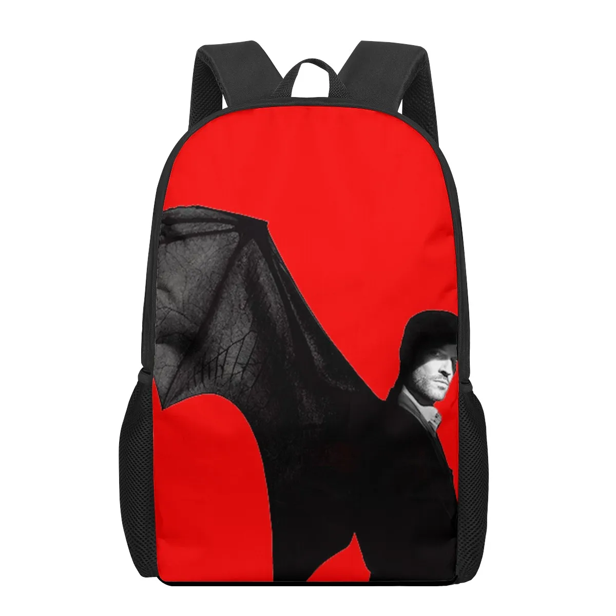 demon Lucifer Morningstar 16inch School Bags  3D Print Kids Backpack Schoolbags Black Bookbags For Teenager Girls Boys Children