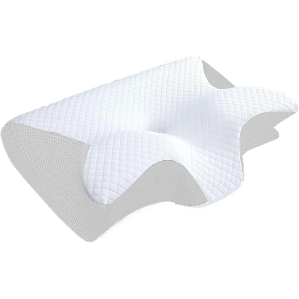 

1pc Memory Foam Cervical Pillow, 2 in 1 Ergonomic Contour Orthopedic Pillow for Neck Pain, Contoured Support Pillows,Neck Pillow
