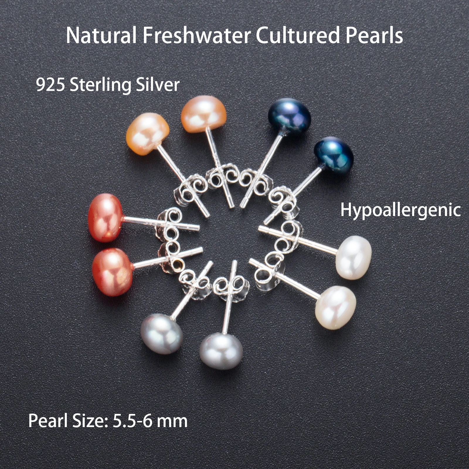 925 فضة أقراط اللؤلؤ للنساء لؤلؤ المياه العذبة الطبيعية مثقف موضة مجوهرات الزفاف هدية #4