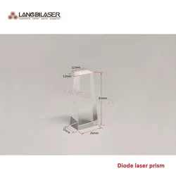 Size:83*26(12)*12mm / Diode Laser Prism Crystal / Material:Quartz / AR@755/808/1064nm Film Coated