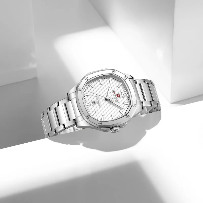 NAVIFORCE 9243S Casual męski zegarek kwarcowy kalendarz świecący zegar wodoodporne eleganckie zegarki biznesowe dla mężczyzn reloj hombre