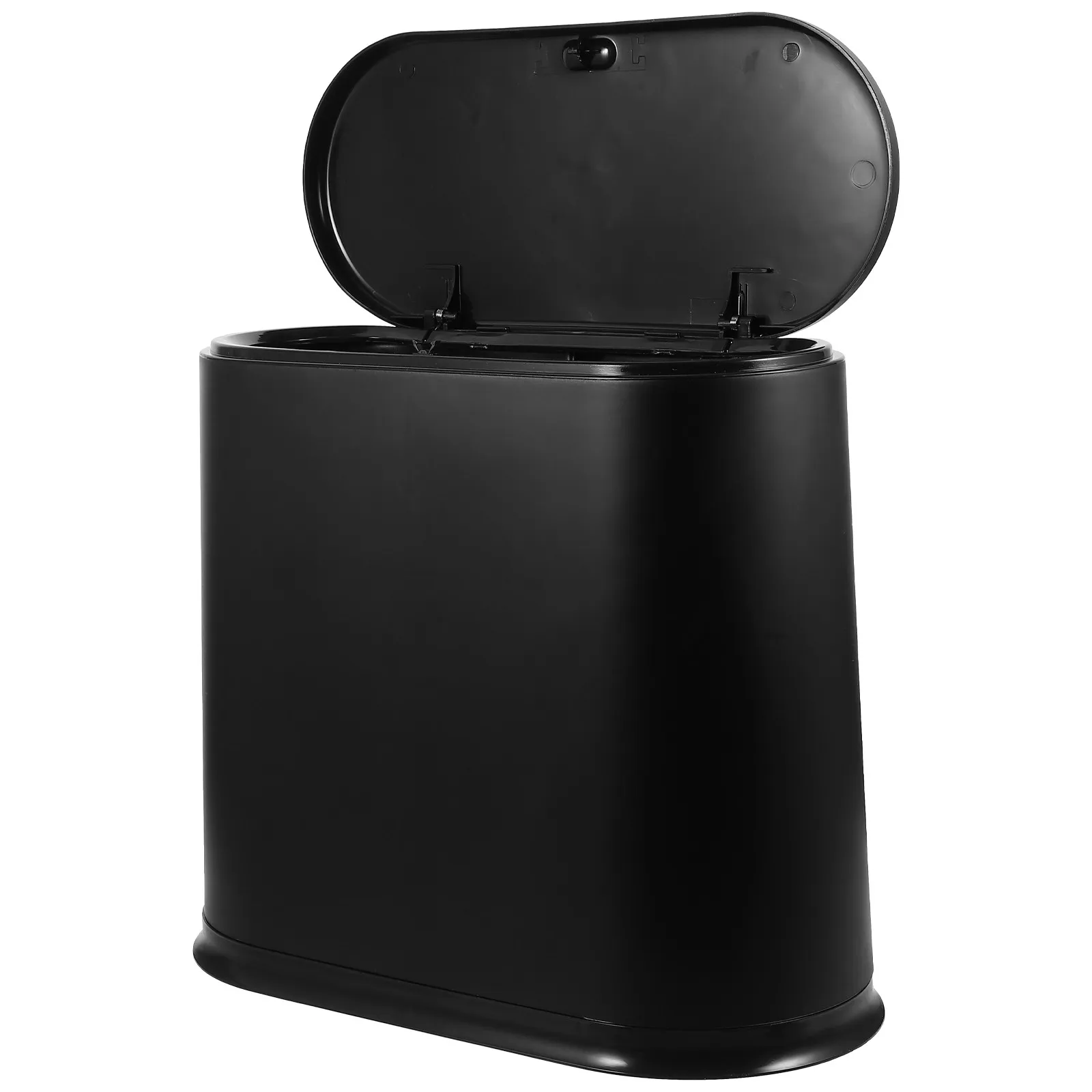 

Bathroom Trash Can Press Lid Slim Small Plastic Trash Bin Narrow Office Garbage Can Kitchen Waste Bin Waste Basket for Office