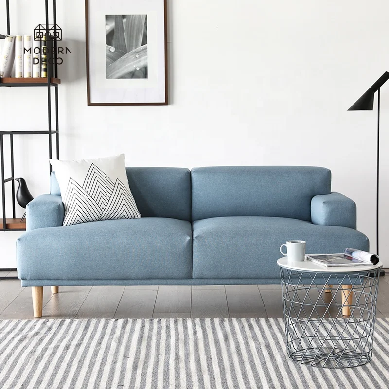Fabric Blue Modern Sofas Factory Direct Provided Trends Modernos 2021quality Brands 3 Seater Plazas Canape Salon