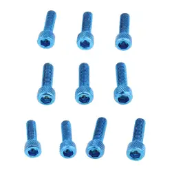 10pcs M6x20mm Stainless Steel Hex Socket Cap Screws Head Key Bolt Blue