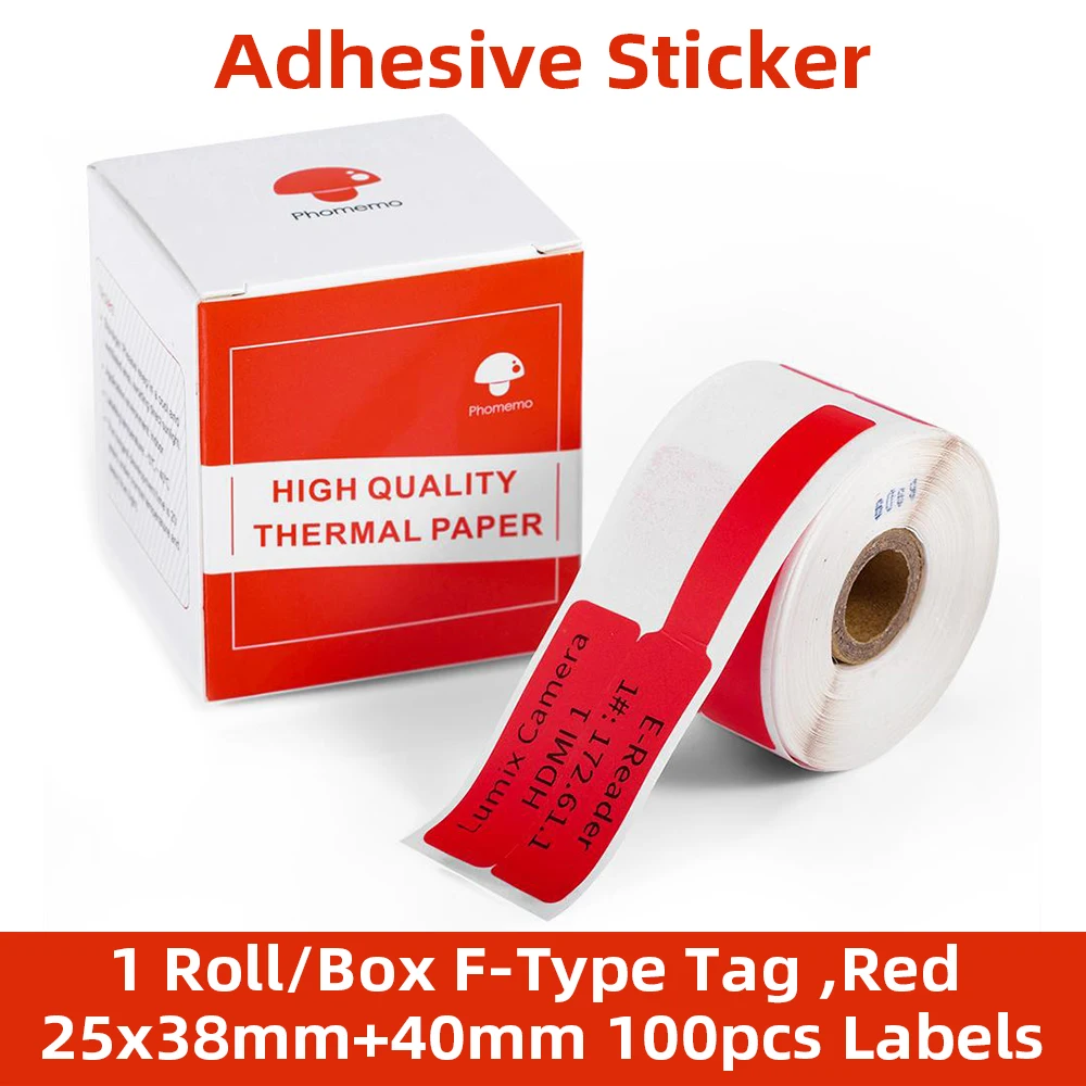 【Cable Wire Sticker】Phomemo F-Type Label Self-Adhesive Cable Electric Flexible Labels for Phomemo M110 M200 M220 MAKER