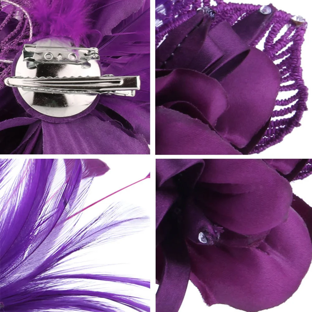 

1Pcs Flower Brooch Cloth Design Elegant Breastpin for Lady Girls Women Purple Easy Match Outfit Organize Bangs Daily Wear Party