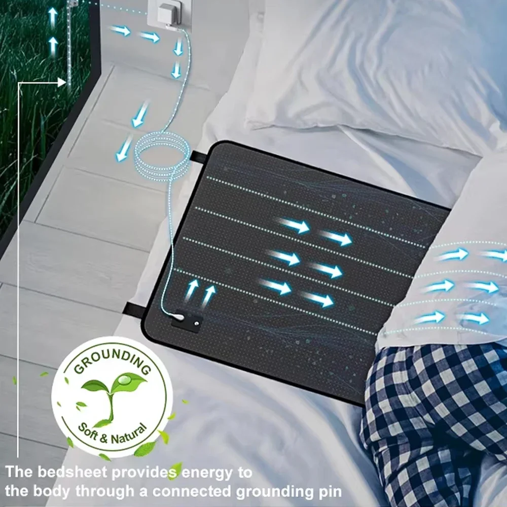 مرتبة التأريض، مرتبة تأريض جلدية موصلة، حصيرة النوم، استعادة الطاقة، أفضل النوم، مضادة للكهرباء الساكنة، الاسترخاء على الجسم