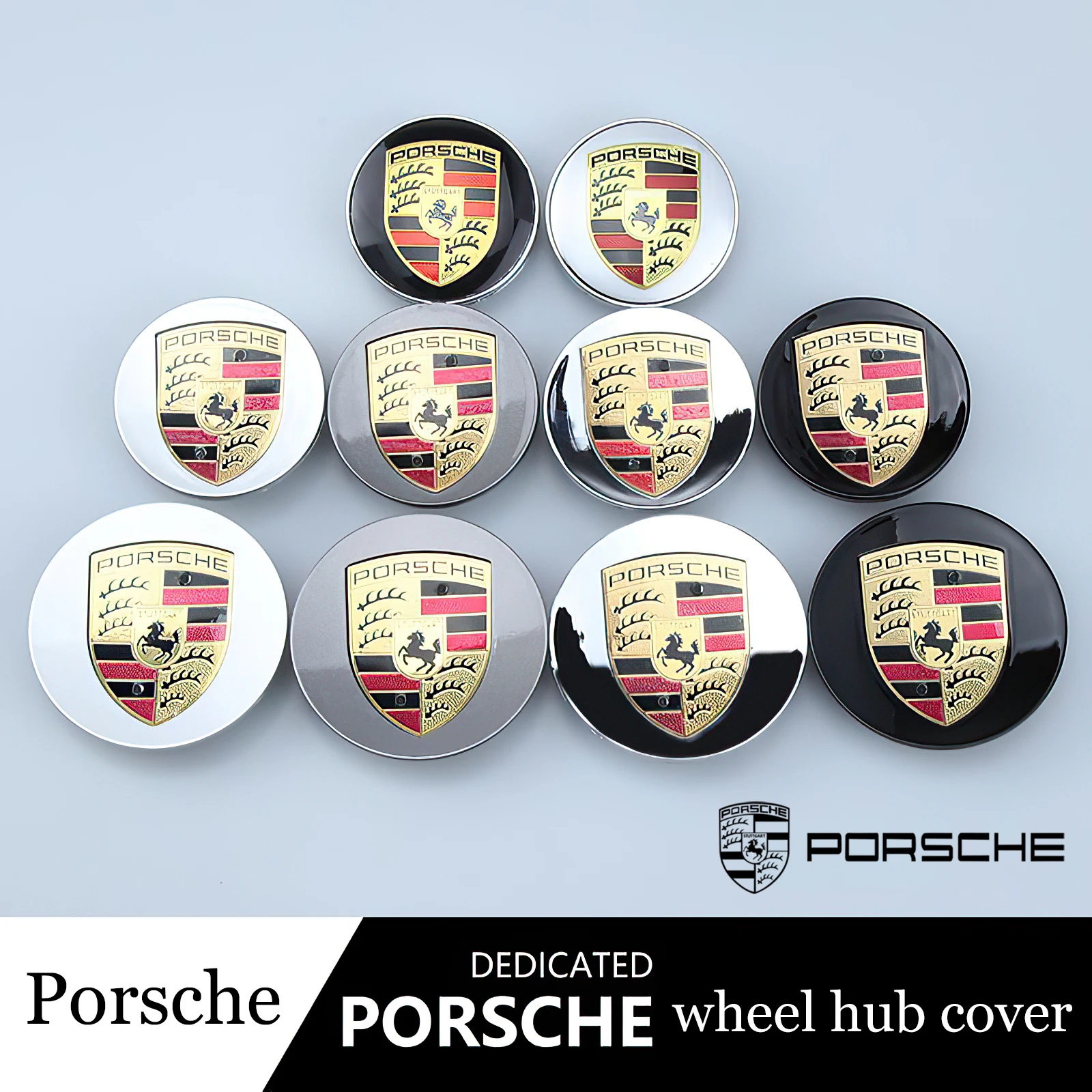 65mm/76mm Porsche Series Car Wheel Hub Covers For Porsche 911 718 Taycan Panamera Cayenne Macan Boxster Cayman Pajun 918