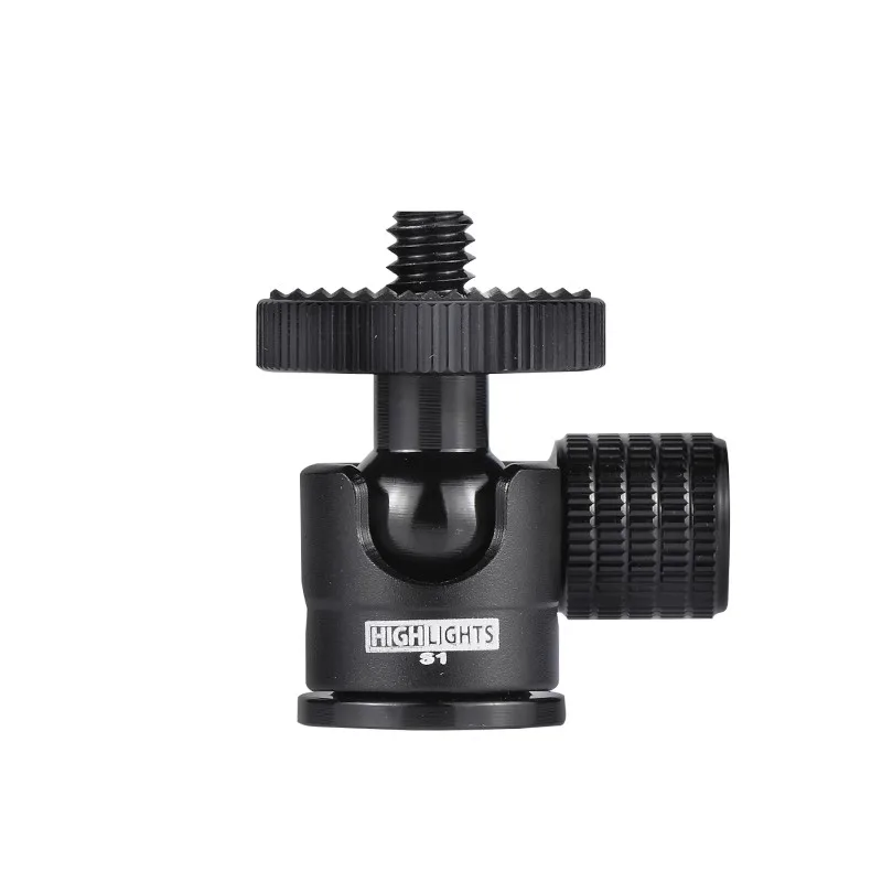 phone cage mini 360° rotation ballheads tiny small Desktop tripod ball heads mirrorless sports camera Selfie stick adapter PTZ