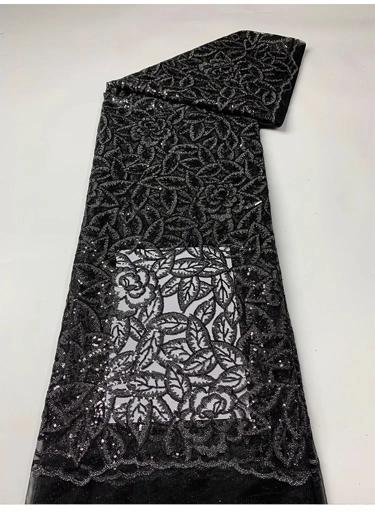 

1 ярд новая марлевая ткань, изысканная полная ширина, цветочная вышивка блестками, ткань для свадебного платья, ткань Cheongsam для одежды