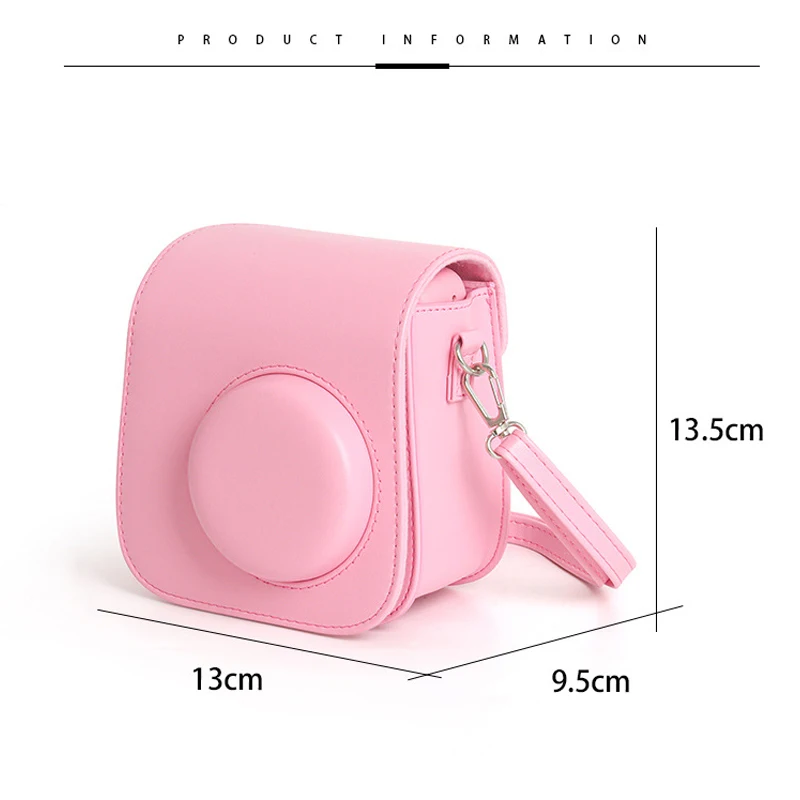 Étui en cuir PU pour appareil photo Fujifilm Instax Mini 7 SE, 7 +, 7e