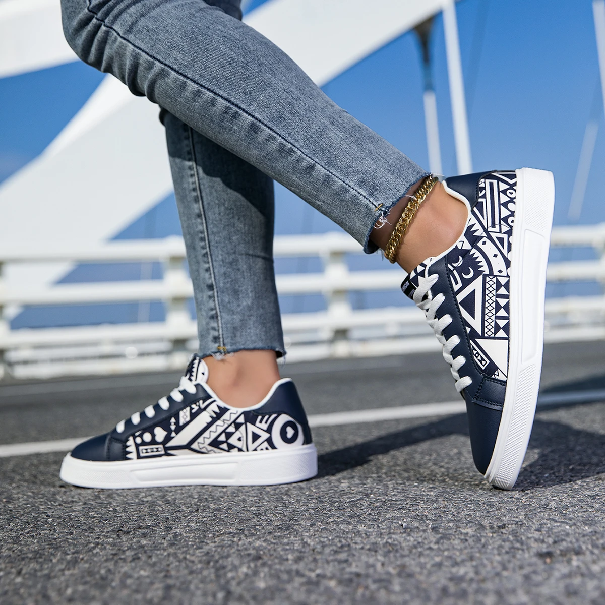YRZL Lässige Damen-Sneaker, leichte Skateboard-Schuhe für Herren, weiche Sohle, bequeme Wanderschuhe, Unisex, modische Sneakers – Detail 14