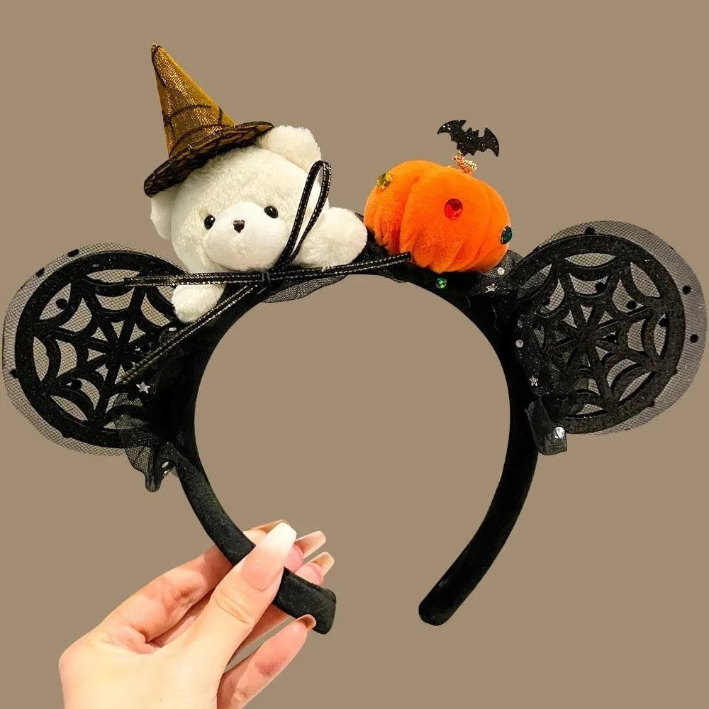Funny Spider Halloween Headband Pumpkin Bow Halloween Party Hair Band Ghost Sequin Cone Hat Hair Hoop Men