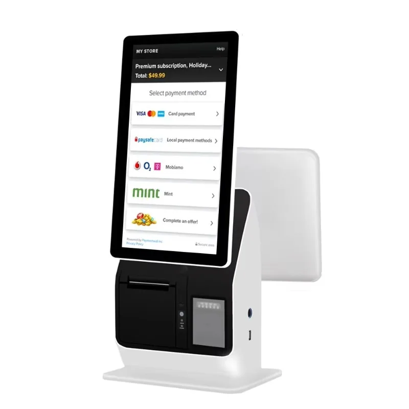 Payment Self service Kiosk POS System Touch Screen Self Service Ordering Machine for Restaurant