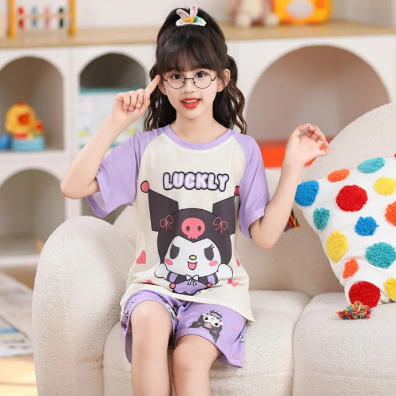 

Cartoon Character Pajamas Sets for Kids Modal Cozy Lightweight Sleepwear Baby Long-sleeve Big Girls Boys Home Thin Cardigan Set