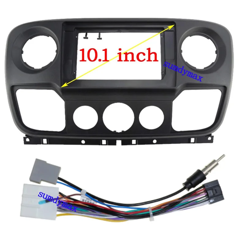 10.1 Inch 2 Din Car Radio Fascia For Nissan Nv400 Renault Master Opel Movano 2010-2021 car Panel Dash Frame cable