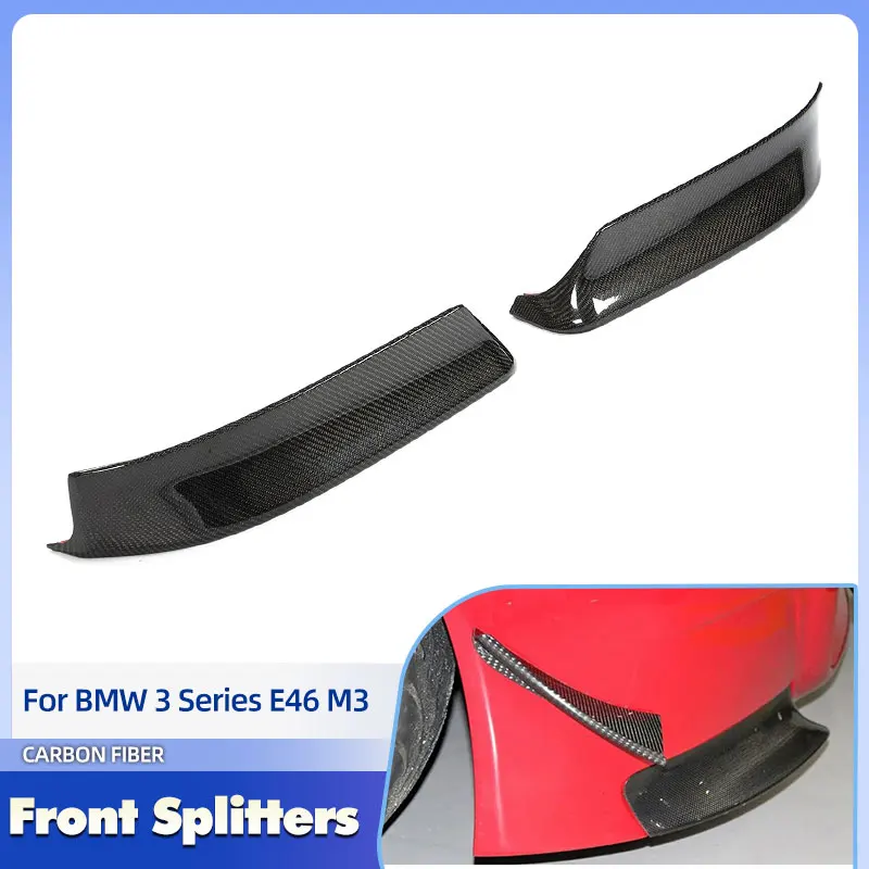 

Car Front Bumper Splitters Carbon Fiber for BMW 3 Series E46 M3 2000-2006 Auto Racing Front Splitters Flaps Body Kits