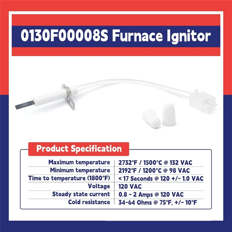 

AB34-0130F00008S Furnace Ignitors Replacement For Goodman Furnace Hot Surface Ignitors Upgraded Heater Igniters Replace