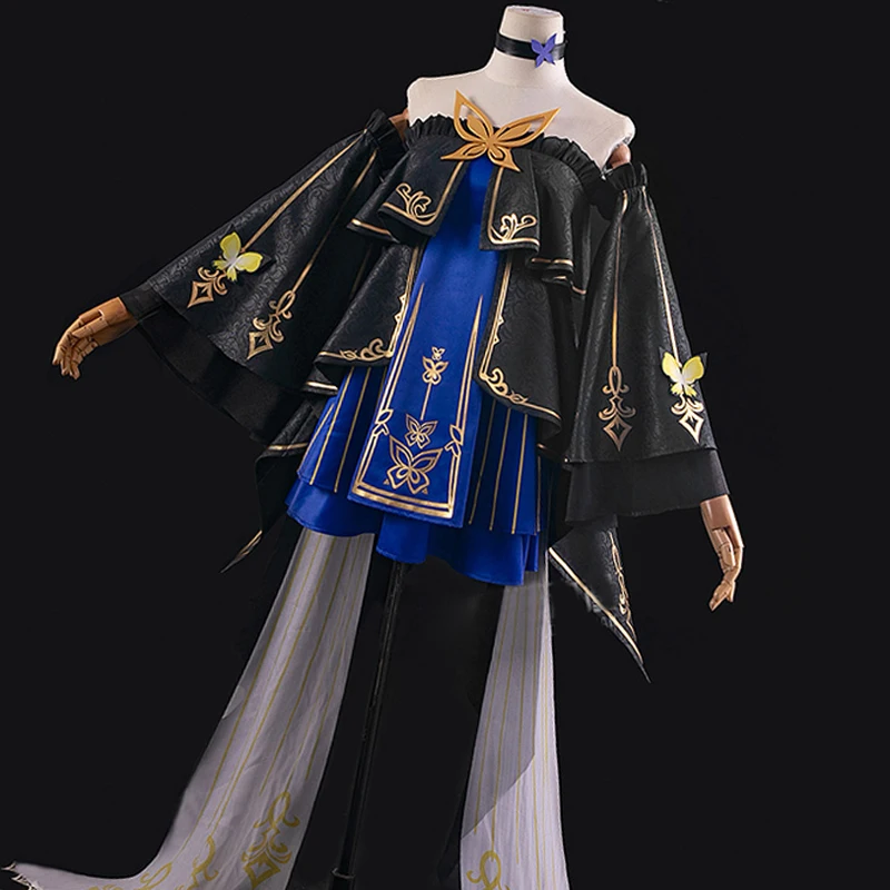 The Game Onmyoji Menreiki Costume for the Feast Shadow Disaster Japanese dress Delicate dark pattern suit