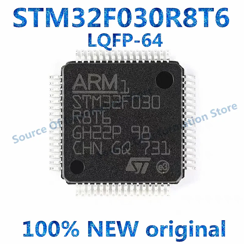 STM32F030R8T6 Value-line ARM-based 32-bit MCU with 16 to 64-KB Flash, timers,ADC, communication interfaces, 2.4-3.6 V operation