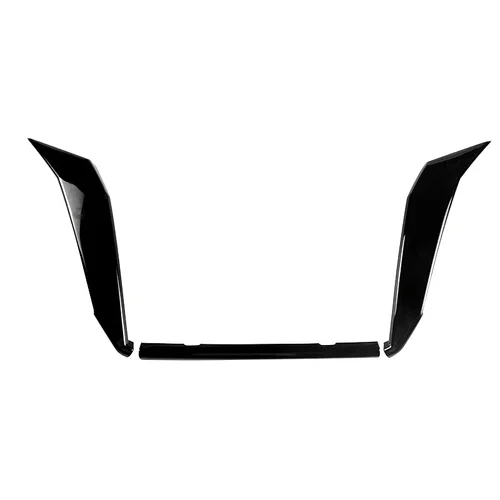 Imagen 2 del producto 3 unids/set para Nissan Sentra 2021 2020 negro brillante forma de U cubierta de marco de parrilla delantera embellecedor ABS accesorios exteriores de coche de plástico