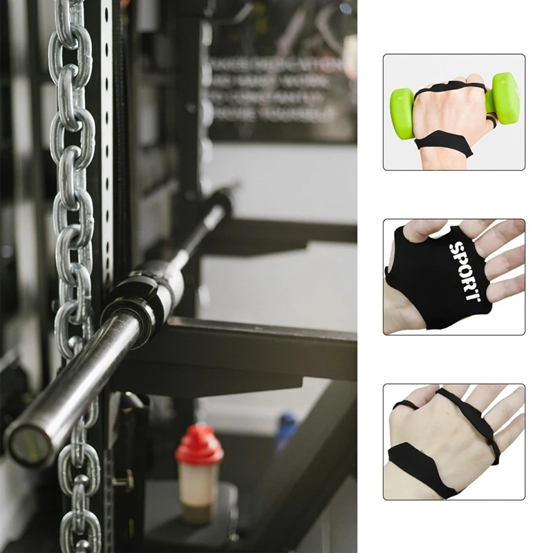 Fingerless Gym Fitness Gloves Breathable Exercise Sports Gloves For Women & Men Ventilated Hand Grip Lifting