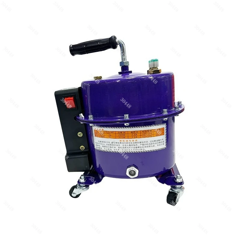 Automotive AC Vacuum Pump Dual-Use Charging and Suction Kit with Pressure Gauge for AC Maintenance
