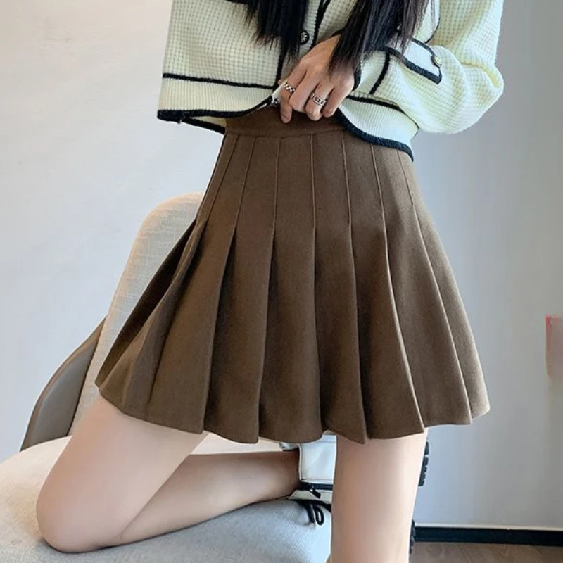 Preppy Style Mini Skirts Women Solid Hotsweet Summer Pleated JK Girlish Young Simple Classic Designed High Waist Harajuku Y2k