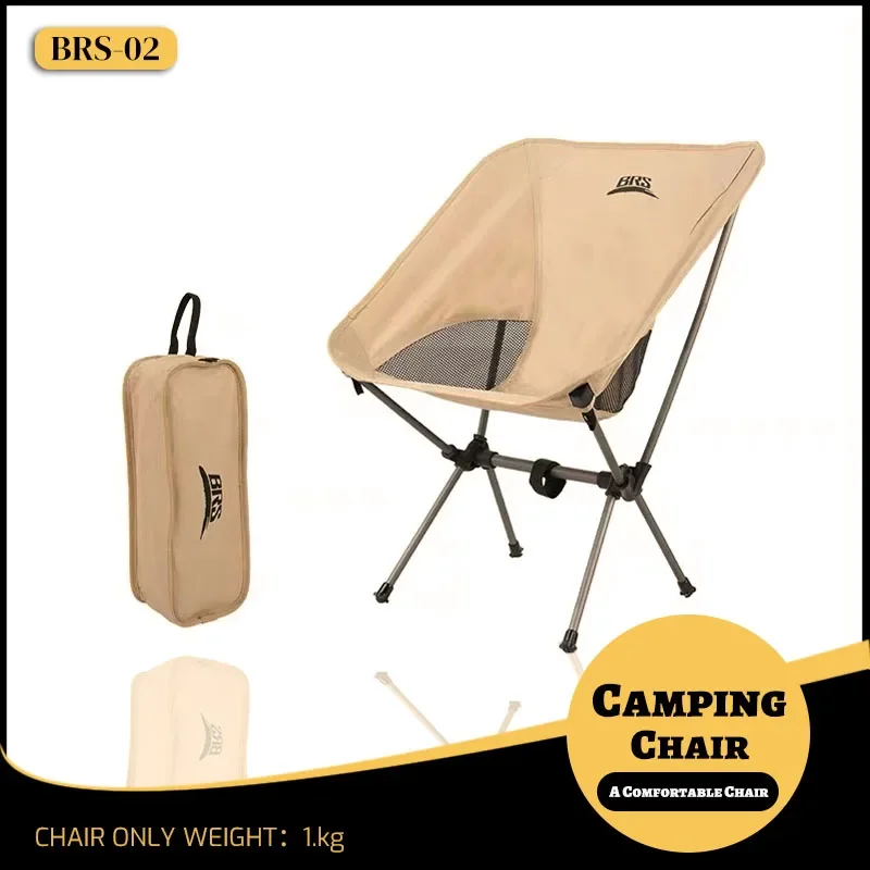 BRS-Y02 Camping Nature Hike Folding Chair Outdoor Camping Portable Picnic Fishing Seat Leisure Beach Chair Furnitur