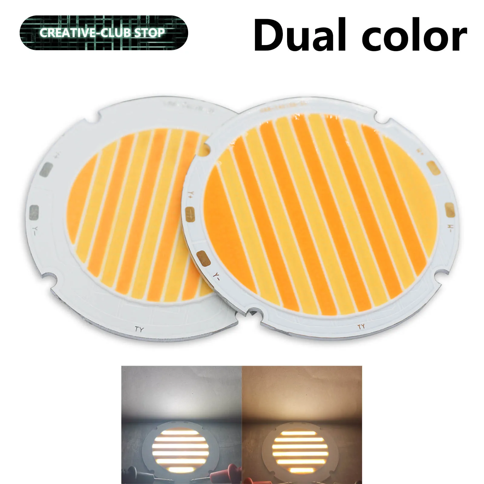 100W 200W LED COB Chip DC42-45V Dual Color Cold Warm White Ra95 For Outdoor Spotlight Photographic Lamp Audience Lighting Source