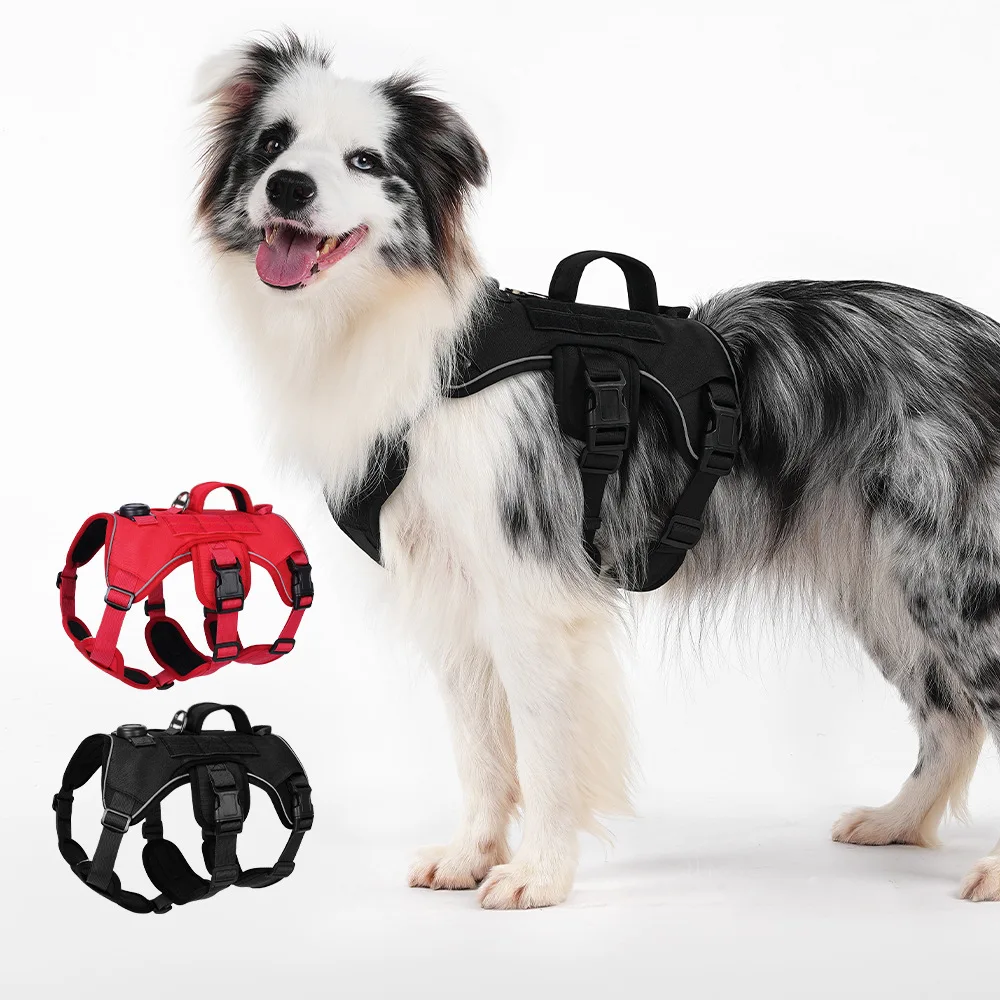 New dog leash, anti-break-free reflective dog strap, explosion-proof punch locator, pet chest strap. dog harness and leash set