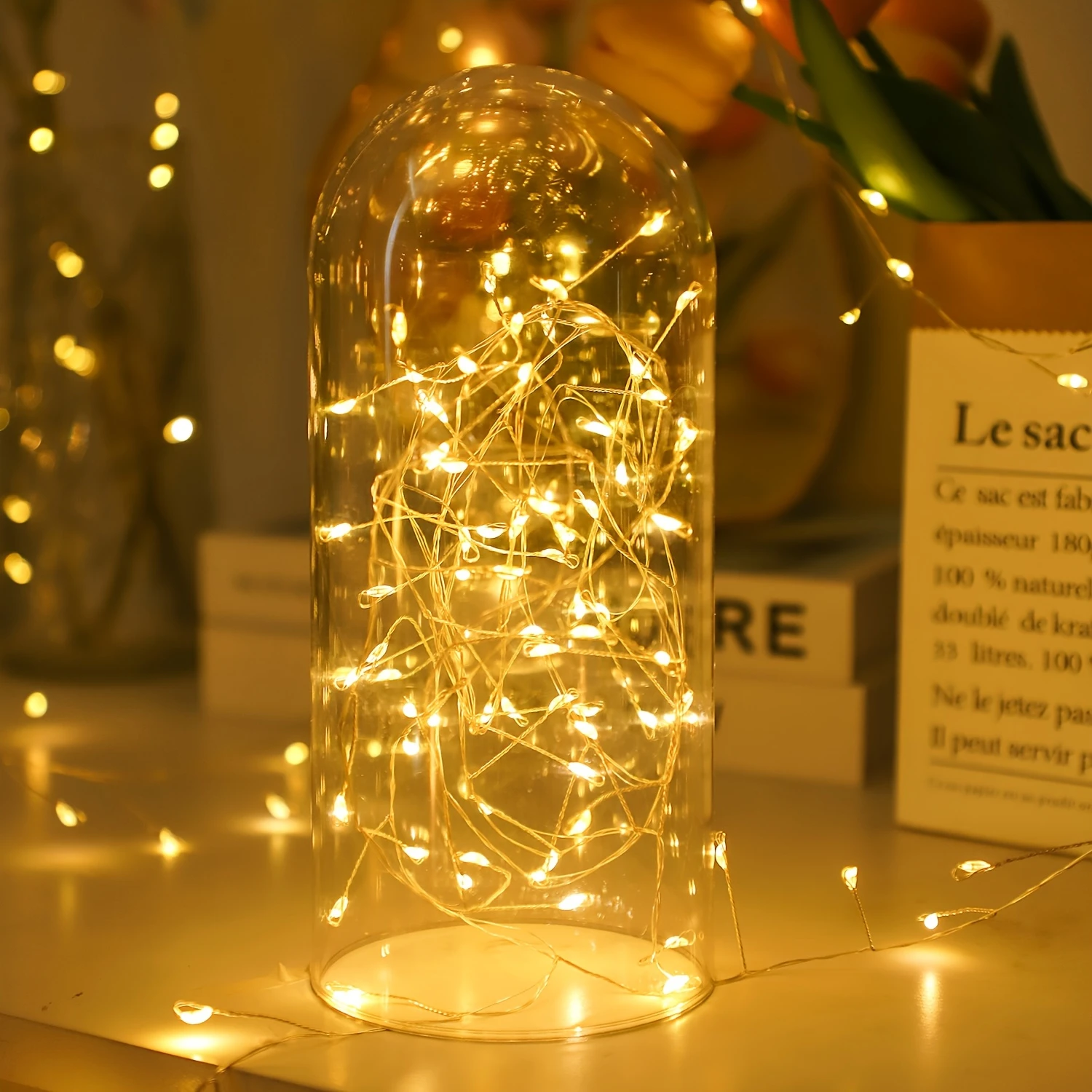 LED Firecracker USB String Lights with Remote Control Garland Fairy Lights Wedding Party Garden Christmas Decoration 1.5/3/6/9M