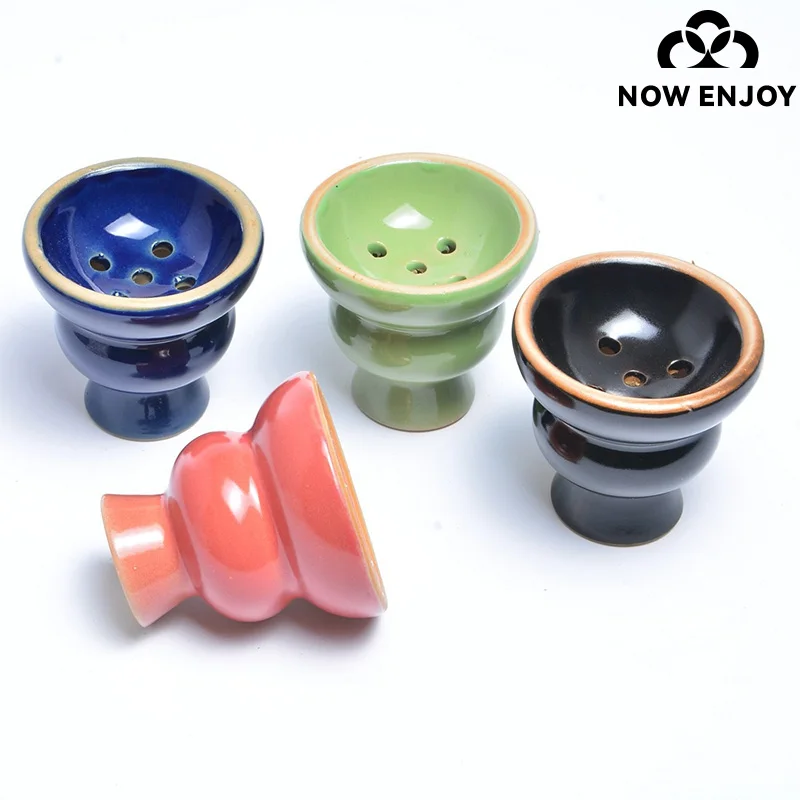 Ceramic Shisha Hookah Bowl Nargile Cachimba Hookah Shisha Pipe Flavor Bowls for Sisha Chicha Narguile Hookah Smoking Accessories