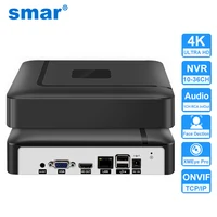 Smar H.265 CCTV NVR detección facial 10CH 16CH 32CH 36CH Max 4K salida grabadora de vídeo de seguridad detección de movimiento P2P Onvif XMEye APP