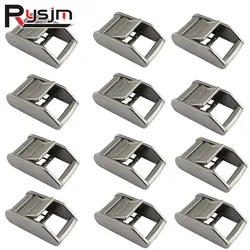 HD 12Pcs/Lot 25mm 316 Stainless Steel Cam Buckle For Tie-Down Straps Ratchet Buckle Webbing Cargo Lash Lash Luggage Bag Belt