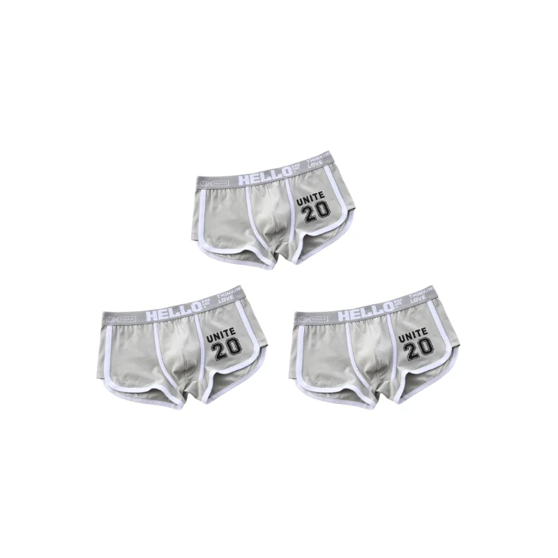 1/3pcs Men Underwear Sports Boxer Shorts Cotton Solid Color Sexy Panties Fashion Breathable Comfortable Underpants Man U Convex, image 15