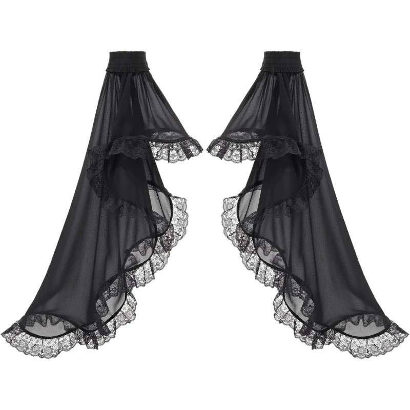 

Women Victorian Long Tulle Gloves Gothic Detachable Sleeves Cosplay Halloween Medieval Renaissances Costume Accessories