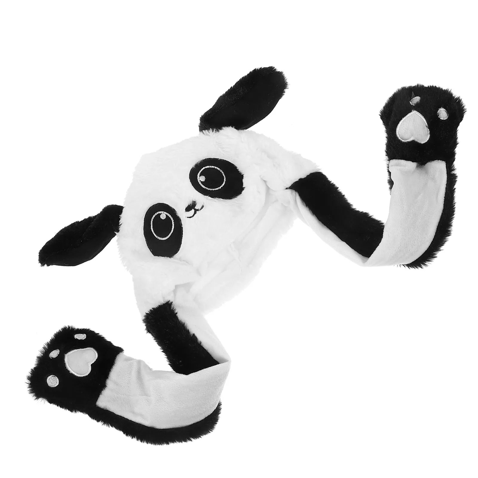Panda Ear Moving Hat Soft Comfortable Cute Animal Ear Hat for Cosplay Party Women Girls Kids Warm Winter Accessory