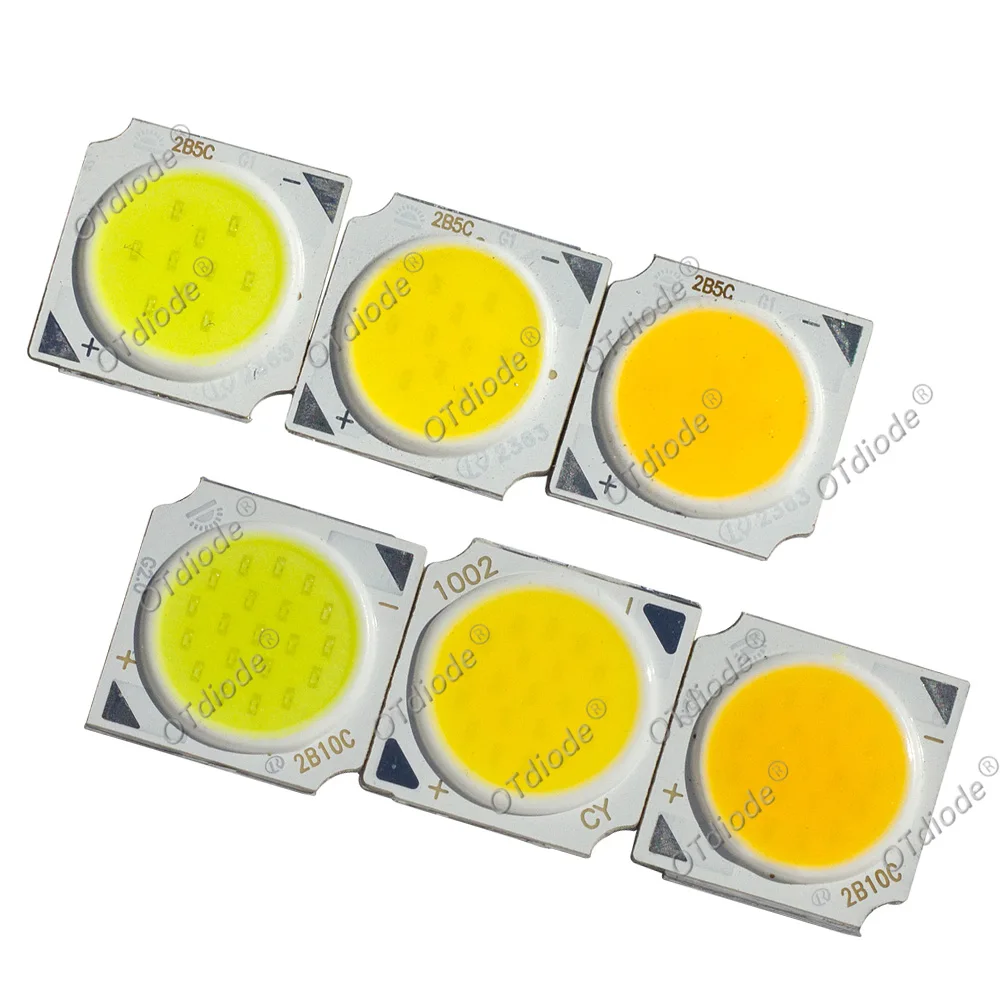 10-50pcs COB LED Chip 3W 5W 7W 10W 12W Bead 13mm Diode Warm Cold White Light Source 1313 Module Matrix Downlight Panel Lamp DIY