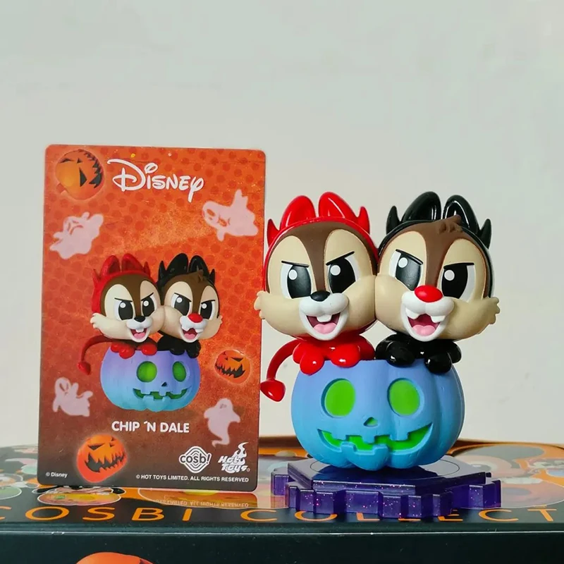 Disney mickey mouse e amigos abóbora série caixa cega kawaii dos desenhos animados ponto mickey figura halloween presentes de natal para crianças