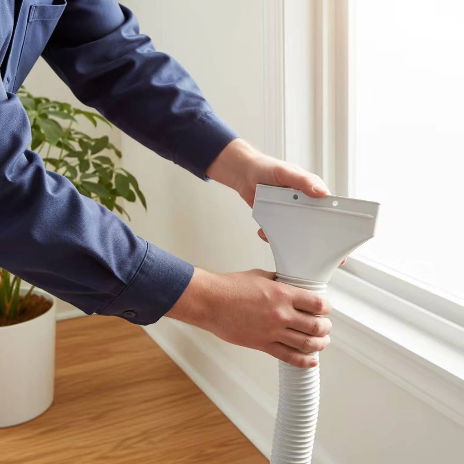 Portable Air Conditioner Exhaust Hose Coupler Plastic Portable Air Conditioner Exhaust Hose Adapter Window Duct Connector Easy