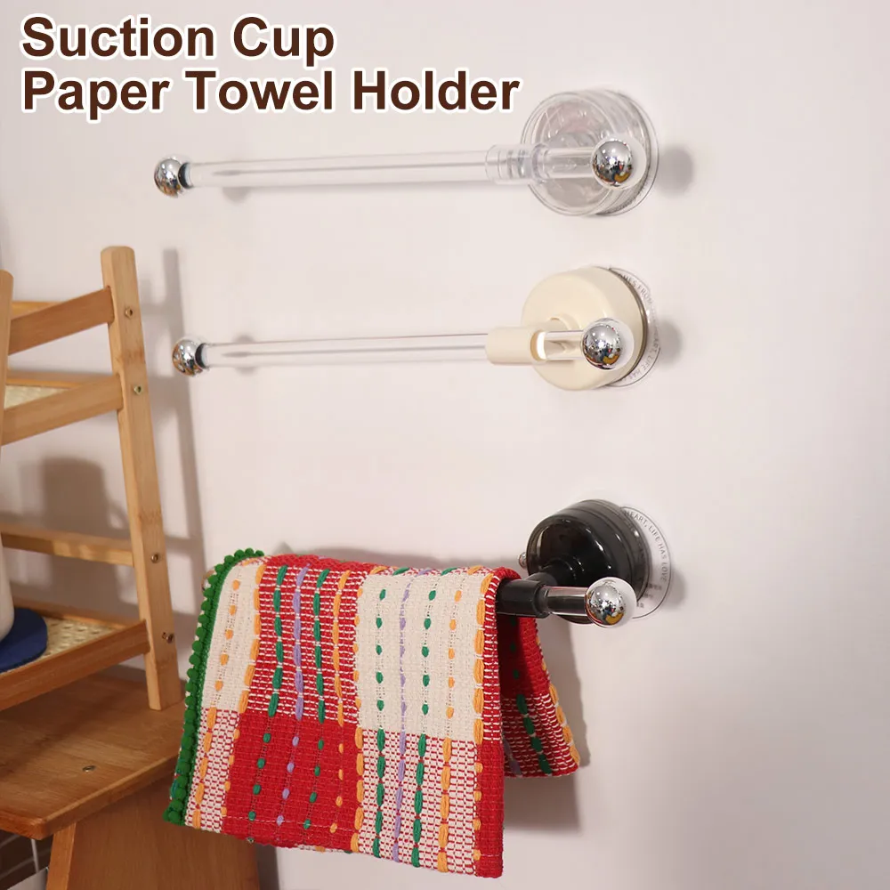 

Держатель для бумажных полотенец на присоске, настенный, без перфорации, без сверления, водонепроницаемый, многоразовый