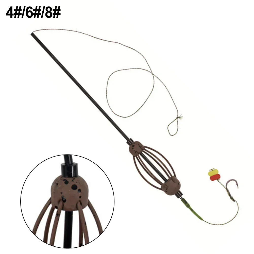 

Carp Fishing Feeder Fishing Baits Cages Plastic+metal Coarse Fishing Rig Hook 4# 6# 8# Feeder Tackle Fishing Accessories